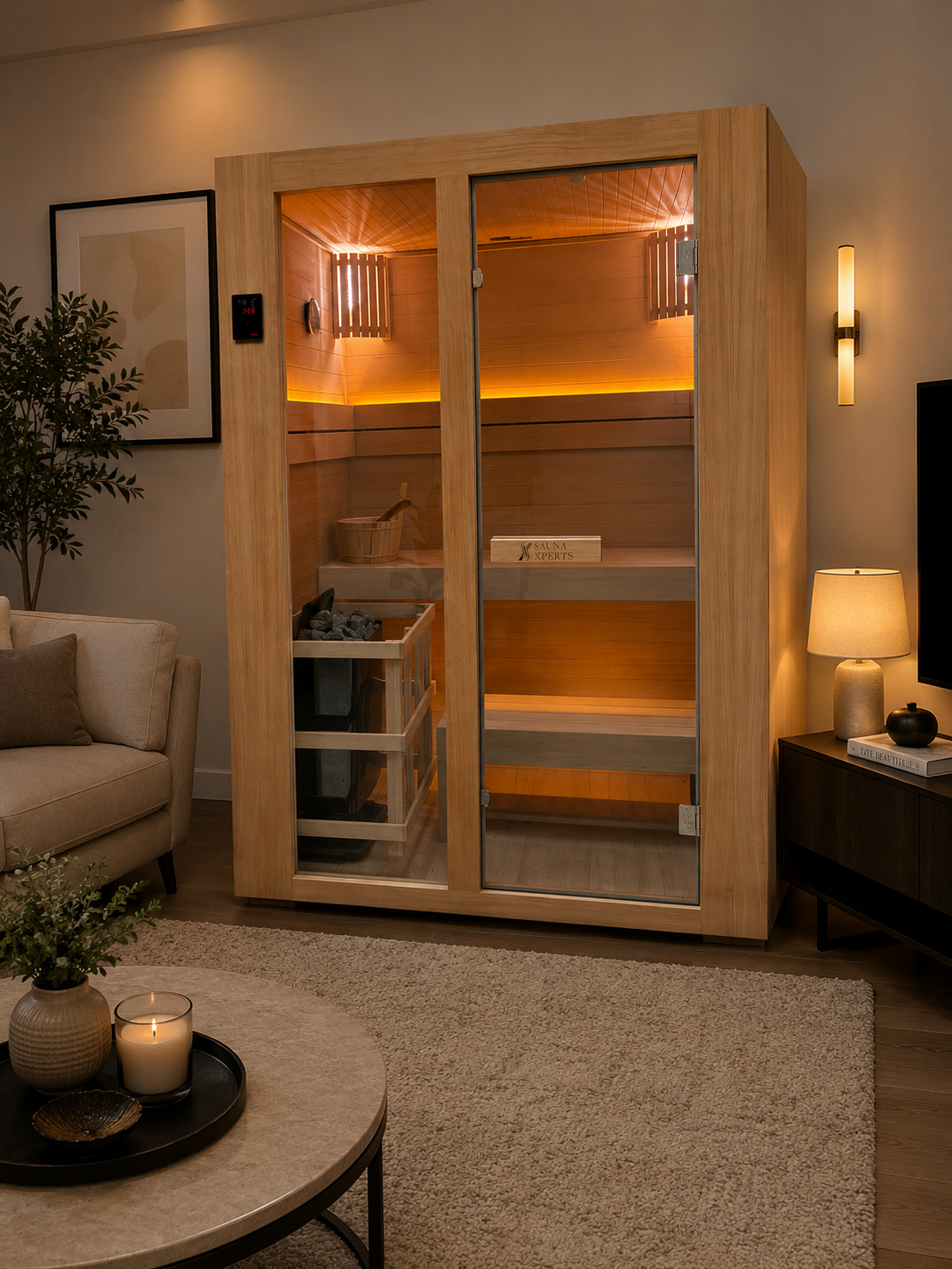 2 Person Traditional Sauna Dubai UAE 150x120x190cm Therma Hack
