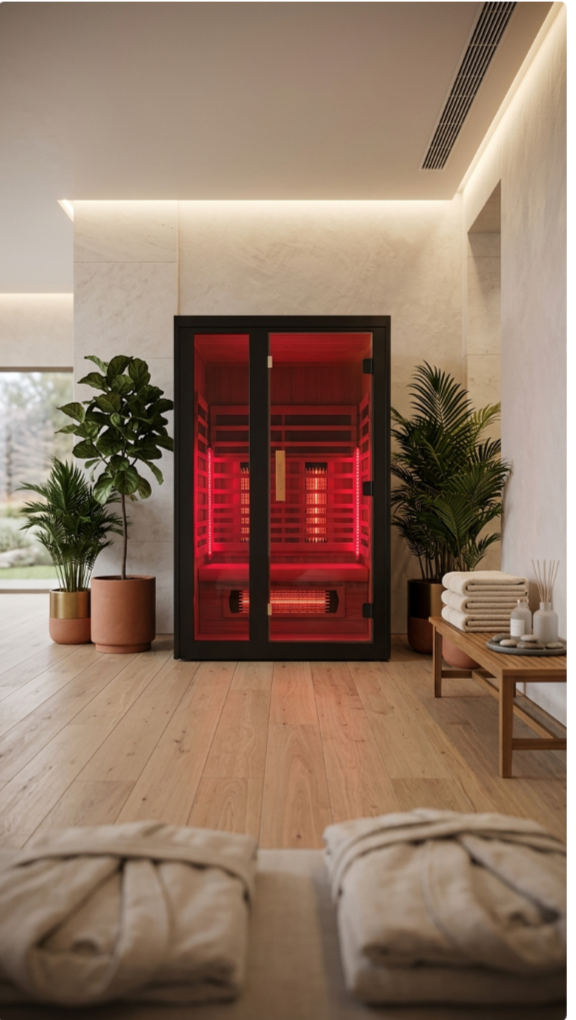 2 Person Infrared Sauna Dubai UAE 120x107x190cm Therma Hack