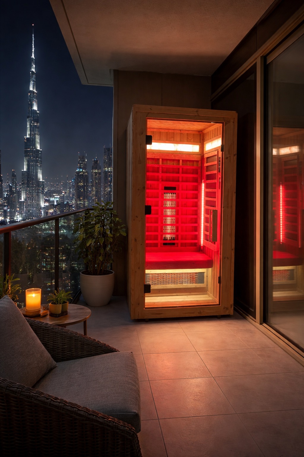 1 Person Infrared Sauna Dubai UAE 90x90x190cm Therma Hack